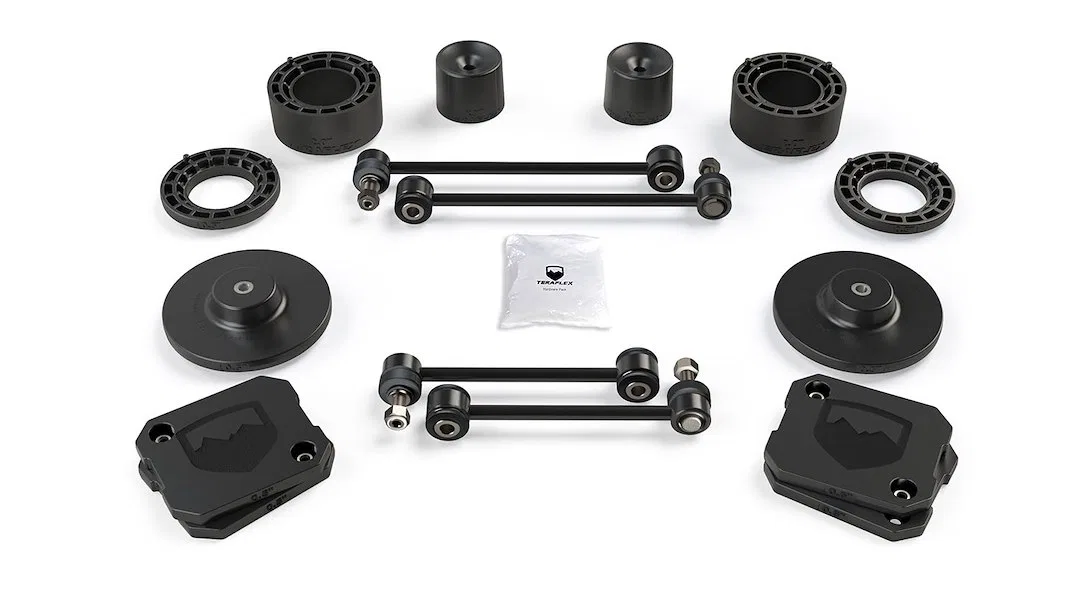 1375200 – TERAFLEX Lift Kit Suspension, 2-1/2 Inch Front Lift 1/2 Inch Rear Lift Without Shock Absorbers In Kit - Sho...